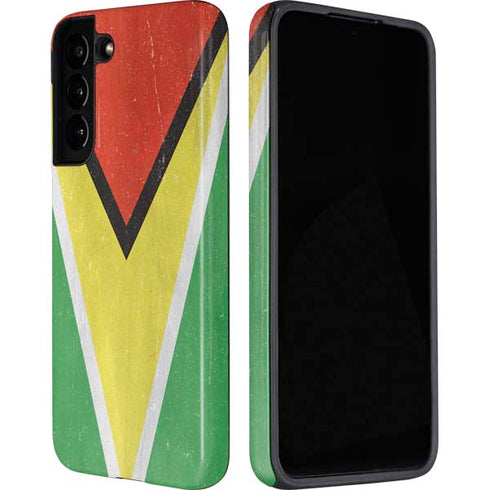 Guyana Flag Distressed Galaxy S22 Plus Pro Case